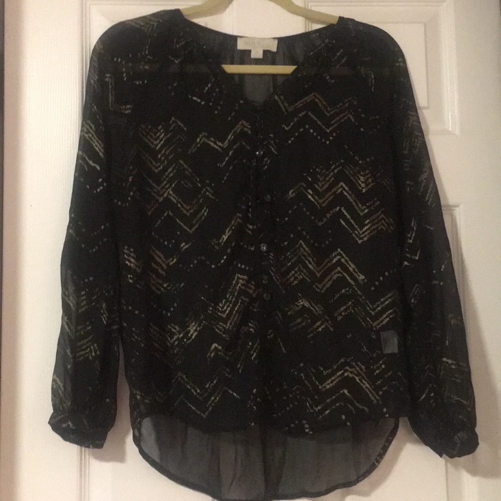 Black and gold blouse
